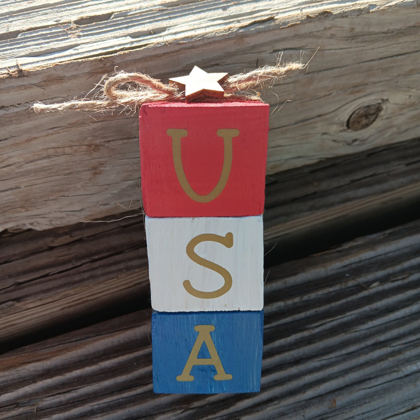 Small U.S.A Stacked Blocks